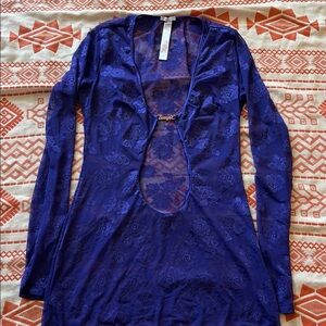 SavageX Fenty purple lace slip dress